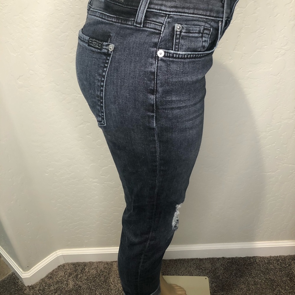 74AMK Josefina Gray Skinny BF Jeans Sz 28 - Picture 5 of 8